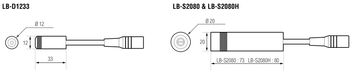 zentech laser module alignment lb series dimension